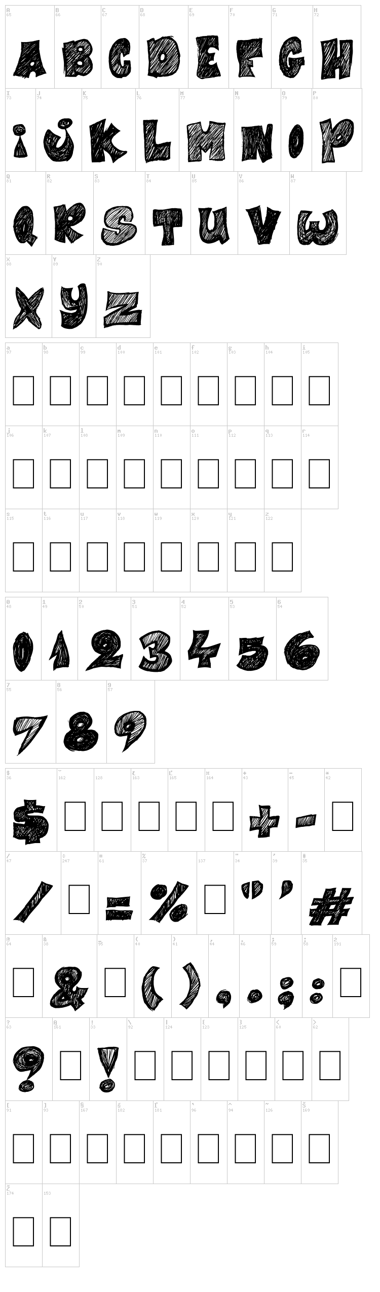 Half Price 4 You font map